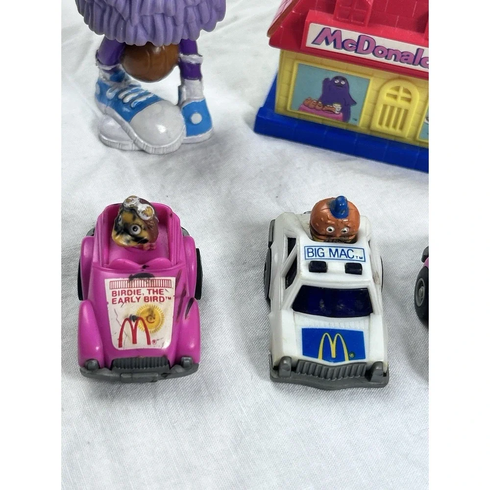 vintage mcdonalds Themed happy meal toys Fry Guy Ronald Birdie Cars